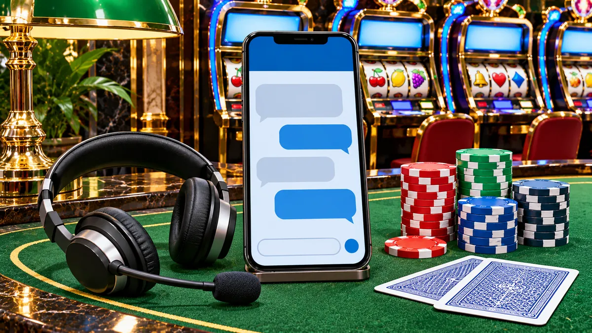 kaszinó licencek – élő csevegés ablaka a telefonon, operátor válaszol